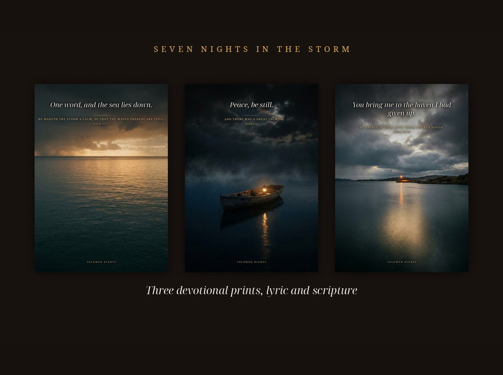Seven Nights in the Storm, three devotional prints